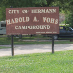 Hermann Missouri - Hermann City Campground Sign