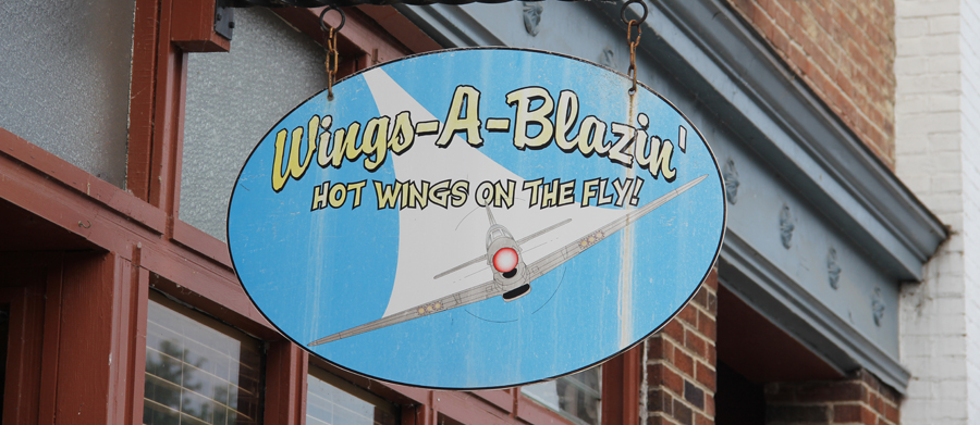 Hermann Missouri - Wings A Blazin Sign